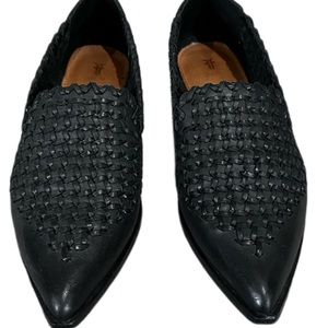 Frye Black Woven Flats
